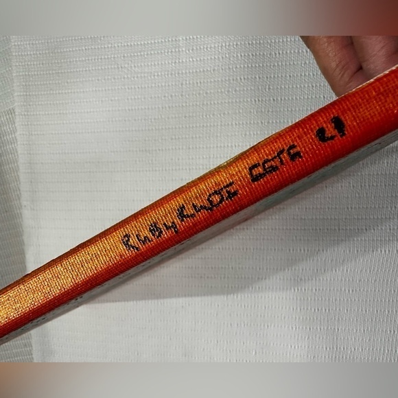 Original Art Painting Artwork Acrylic on Canvas Woman with bird Teal & Orange - Picture 4 of 9